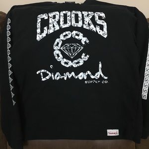 Diamond X Crooks Black Crewneck